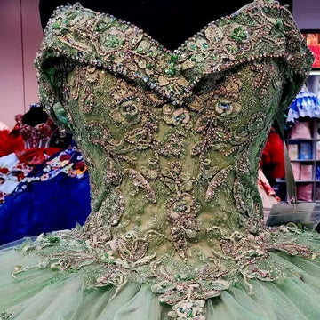 sage green prom dress