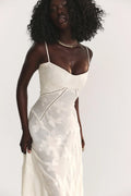 Dreamy A-line Weeding Dress Simple Sleeveless Bride Robe Elegant Appliques Floor-length Bridal Dresses Vestidos De Novia