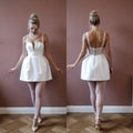 Mini Wedding Dress with Elegant Embellishments for a Glam Look