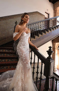 Beach Wedding Dress Sexy Sweetheart Lace Appliques A Line Wedding Dresses Tulle Off Shoulder Sleeveless Wedding Gowns for Brides