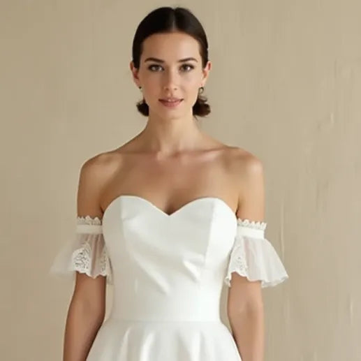 Mini Wedding Dress with Classic Details for a Vintage Appeal