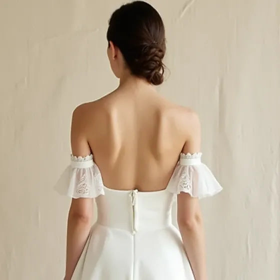 Mini Wedding Dress with Classic Details for a Vintage Appeal