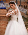 Simple Elegant Wedding Dresses For Women A Line Sexy Applique Side Split Tulle Bridal Gowns Sleeveless Graceful Vestidos