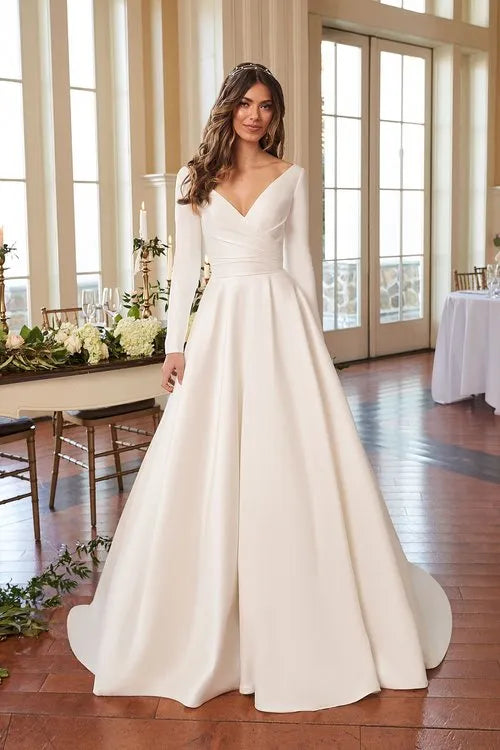 Boat Neck Ball Gown Wedding Dress Off the Shoulder Simple Vestido De Noiva Zipper Vestidos De Novia Custom Made White