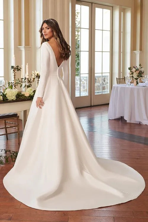 Boat Neck Ball Gown Wedding Dress Off the Shoulder Simple Vestido De Noiva Zipper Vestidos De Novia Custom Made
