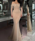 Glitter Princess Wedding Dresses Off The Shoulder Sparkly Sleeveless Bridal Gowns A-Line Dubai Pageant Long Bride Dress
