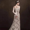 Fall In Love Dress Vintage Lace Wedding Dress Luxury Lace Appliques Off-Shoulder Long Sleeves Mermaid Women Bridal Gown Vestidos
