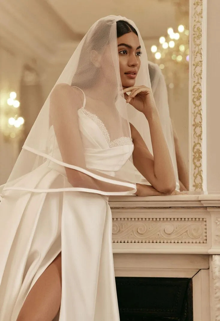 Elegant Mermaid Wedding Dresses Spaghetti Straps Pearls Bridal Gowns Boho Beach Evening Wedding Prom Gowns Custom Size