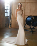 Sexy Mermaid Wedding Dress with Lace Vestido De Novia Modern Satin Princess Gown Bow Court Train Dress