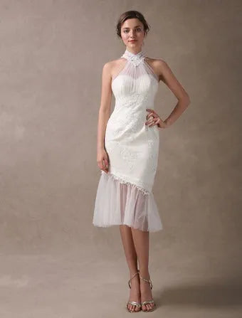 Satin Fabric Zip On Back Ankle Length Wedding Dress Vestido De Novia Mermaid Satin Bow Satin Court Train Sleeves Bridal Gowns Modern Princess White