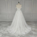 Real Photos Off Shoulder A-line 3D Flowers Lace Wedding Dress With Sequined Appliques Bride Gown For Women Custom Made