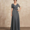 Mother Of The Bride Dress - Formal V Neck Evening Gowns A Line Elegant Bride Party Dress Lace Bow robes invitée mariage