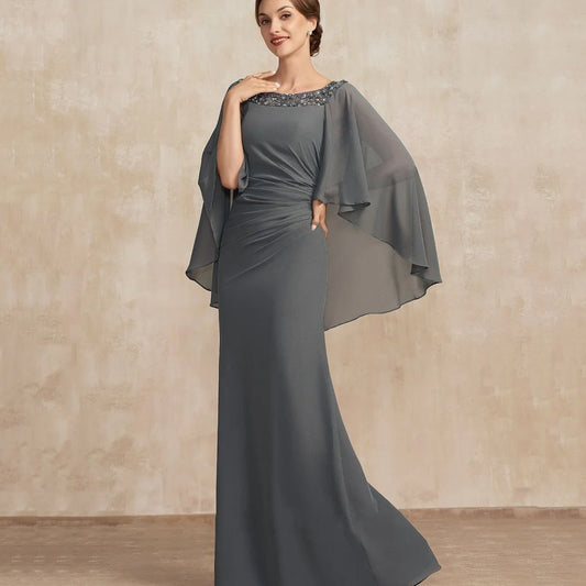 Customized Formal Mother Dresses Mermaid Bride Party Dress Lace Crystal Floor Length Elegant Occasion Gown robes invitée mariage