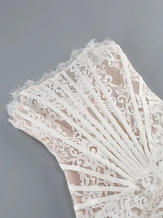 Elegant Mini Wedding Dresses Sexy Lace Bones Corset Back Formal Bride Dress Princess Bridal Wedding Gowns Party Dress