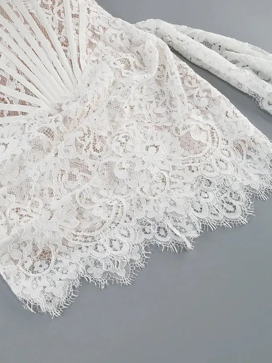 Elegant Mini Wedding Dresses Sexy Lace Bones Corset Back Formal Bride Dress Princess Bridal Wedding Gowns Party Dress