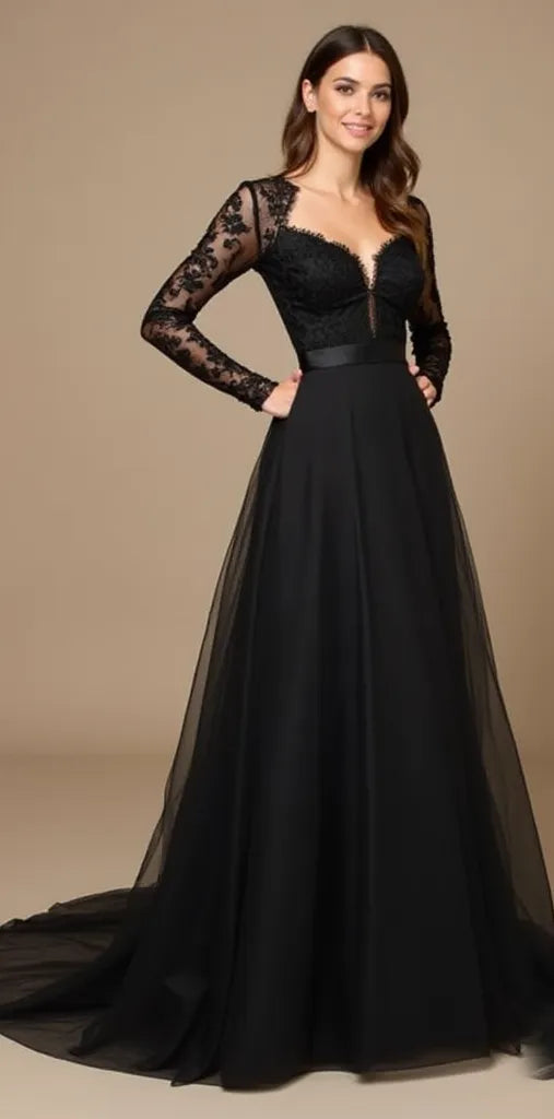 Black Wedding Dress | Ethereal Gothic Bridal Gown for a Magical Wedding Experience