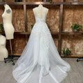 Elegant Wedding Dresses Simple Off Shoulder Sleeveless Fluffy Princess Style Romantic Lace Applique Bridal Gown Custom Made
