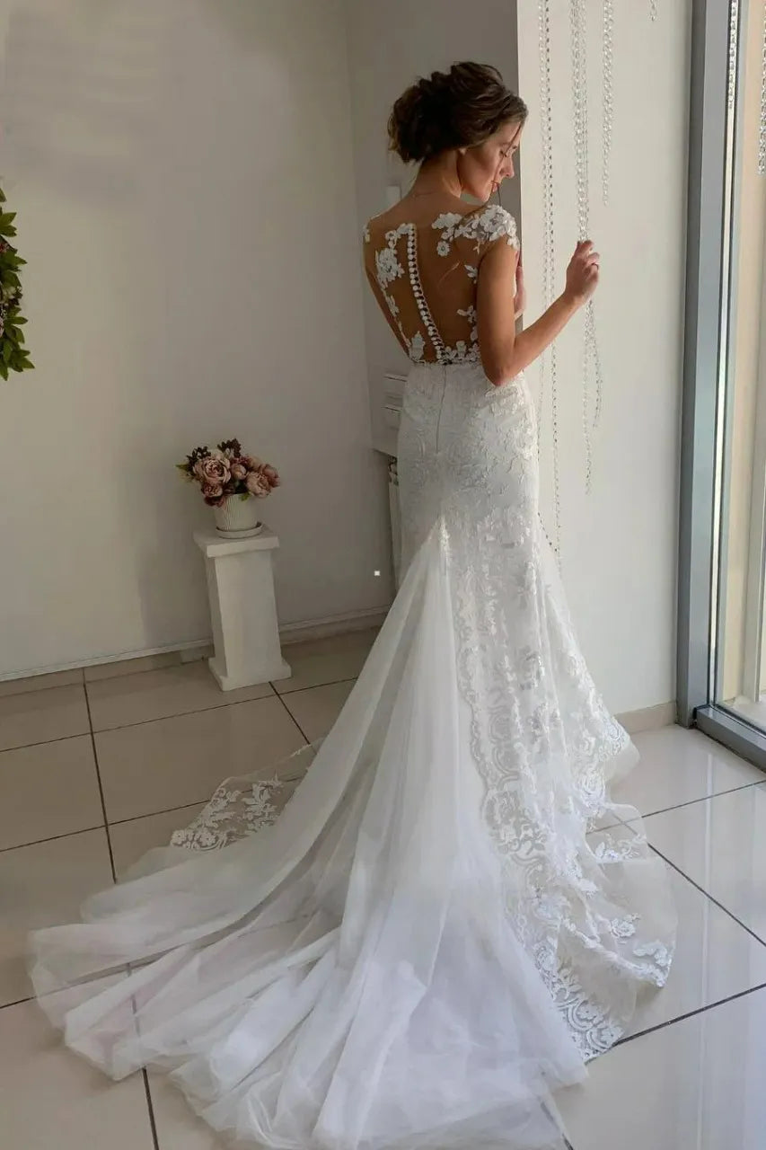 Graceful Wedding Dresses Strapless Pleats Organza with Floral Applique Lace-up Back Plus Size Wedding Dresses Custom Made