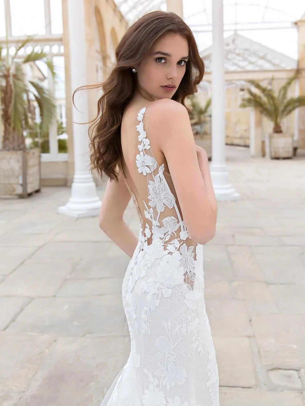 Boho Lace Mermaid Wedding Dress Sexy V Neck Appliques Bride Dresses Puff Tulle Wedding Bridal Gowns
