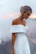 Modern Detachable Train Wedding Dresses Women's Mermaid Off Shoulder Sexy Backless Formal Bridal Gowns Vestidos De Novia