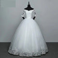 Wedding Dress Arrival Flowers Butterfly Gelinlik Embroidery Lace Boat Neck Princess Wedding Gowns Vestidos De Novia