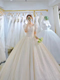 Light Simple Wedding Dress Princess Bride Dress Shiny Ball Gown Wedding Dress Vestido De Noiva