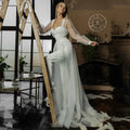 Simple Sweetheart Jumpsuit Wedding Dress Long Sleeves Pant Suit Bridal Gown With Belt Plain White Floor Length vestidos de novia