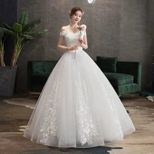 Wedding Dress Sexy V-neck Ball Gown Princess Vintage Wedding Dresse Luxury Lace Wedding Gowns Plus Size