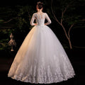 Half Sleeve Empire Illusion Wedding Dress For Pregnant Ball Gown Lace Embroidery Wedding Dress Robe De Mariee
