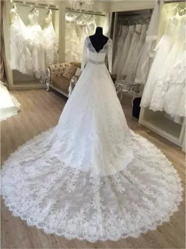Maternity Wedding Dresses for Pregnant Long Sleeve vestido de noiva Crystal trouwjurk long robe de mariage