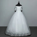 Wedding Dress Arrival Flowers Butterfly Gelinlik Embroidery Lace Boat Neck Princess Wedding Gowns Vestidos De Novia