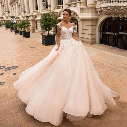Sexy Backless Off Shoulder Wedding Dress Lace Appliqued A Line Country Bridal Gowns Boho Wedding Dress Plus Size suknia slubna Ivory