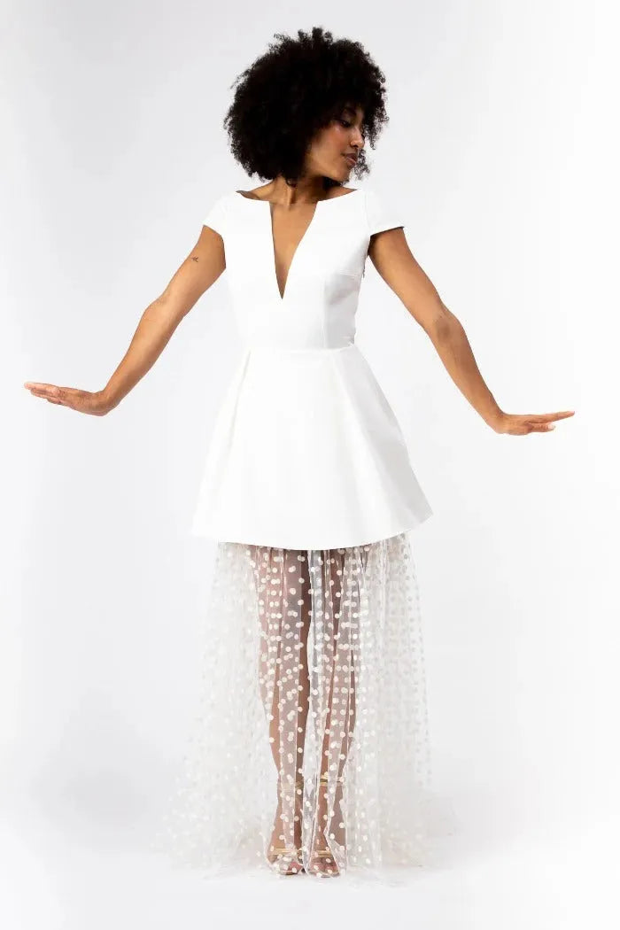 in corto bianco moderno abito da sposa vestido de novia abito da s