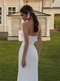 Sexy Sleeveless Backless Wedding Dress Sparkly Sequins Appliques Bride Robe Elegant Long Bridal Gown Robe De Mariée