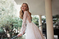 Modest Long Sleeve Wedding Dress Classic Lace Appliques Bride Robe Elegant A-line Long Bridal Gown Robe De Mariée