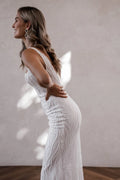 Lace Spaghetti Strap Mermaid Wedding Dresses Square Collar Beading Backless Court Train Bridal Gowns Boho Custom Made