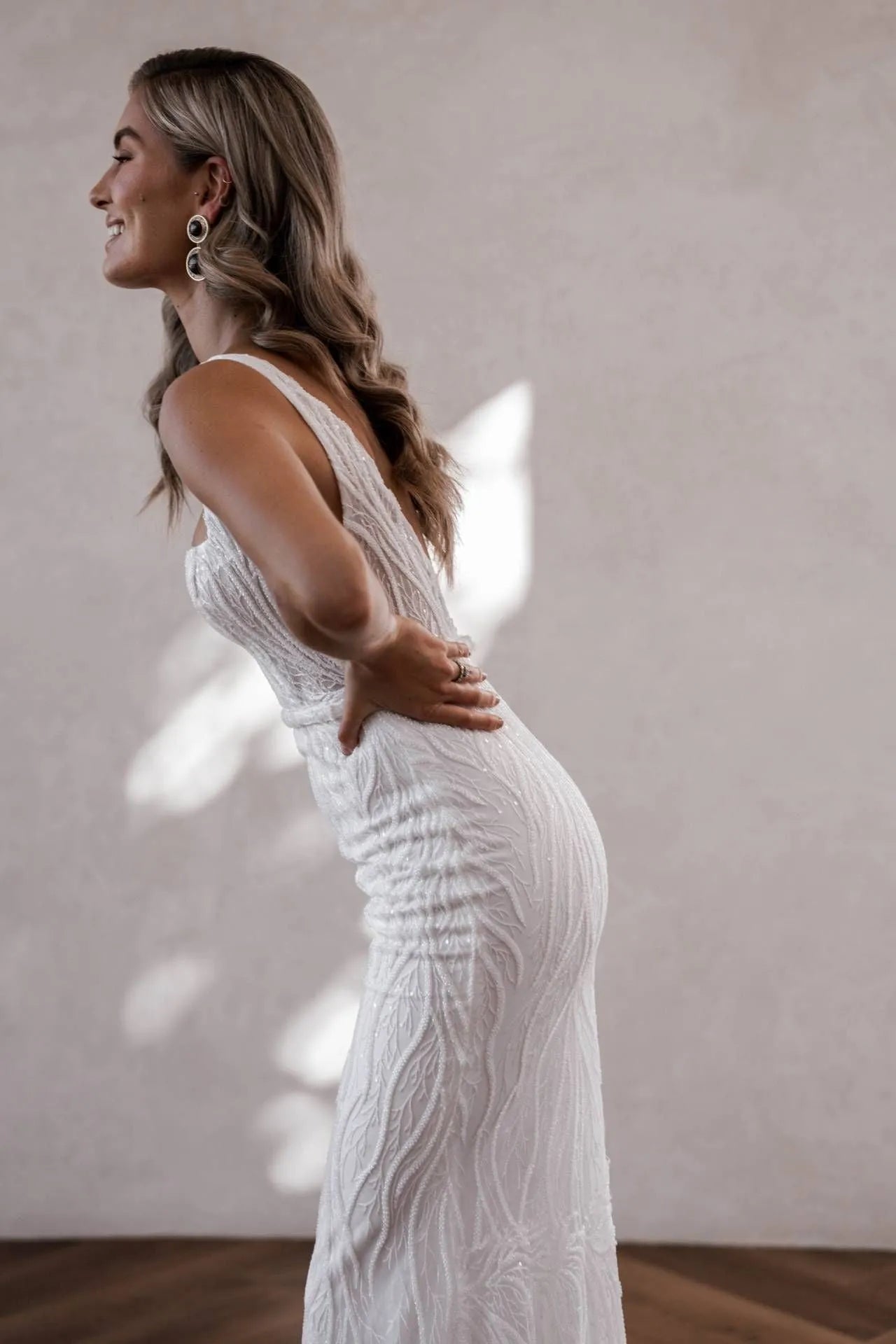 Lace Spaghetti Strap Mermaid Wedding Dresses Square Collar Beading Backless Court Train Bridal Gowns Boho Custom Made