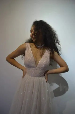 Glitter Midi Wedding Dress Satin Mermaid Princess Bridal Gown Bow Vestido De Novia Simple Court Train Dress