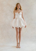 Love Mini Princess Stain Sweetheart Wedding Dress Exquisite Short Above Knee A-Line Spaghetti Straps Flower bud Bridal Gown