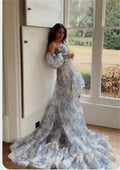 Amanda Flower Lace Ball Gown Prom Dress Elegant Puff Sleeve Plus Size vestido de festa noite