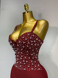 Sexy V-neck Black Red Bodycon Bandage Dress 2025 Women Celebrity Evening Prom Club Elegant Birthday Party Nightclub Dresses