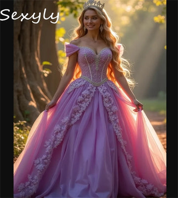 Fairy Pink Vestidos De 15 Quinceañera Fantasy Vestidos De 15 Xv Años Princess Lace Sweet 16 Dress Charro Prom 2025 Customized Pink