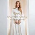 White Mermaid Wedding Dresses 2025 O-Neck Long Sleeve Sequine Bridal Dress Boho Beach Wedding Ball Prom Gown Customized