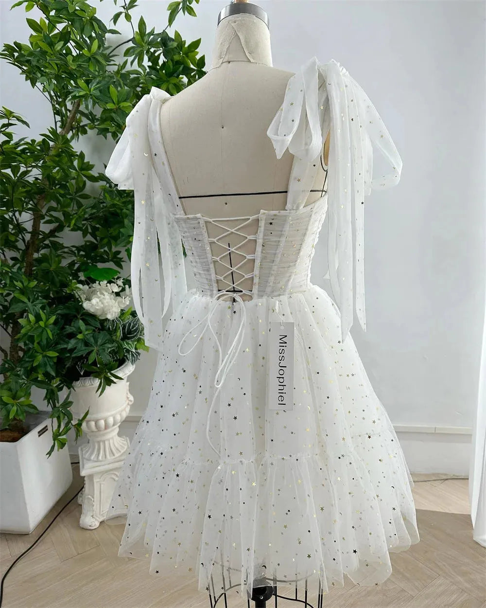 Sansa Prom Dress Spirit Mini Vestidos De Noche Princess Spaghetti Strap Star Evening Dresses Corset Short Party Dresses