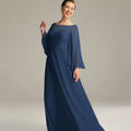 Customized Mother of Dresses Elegant Simple Long Sleeve Bride Party Dress A Line Chiffon Formal Gowns New robes invitée mariage