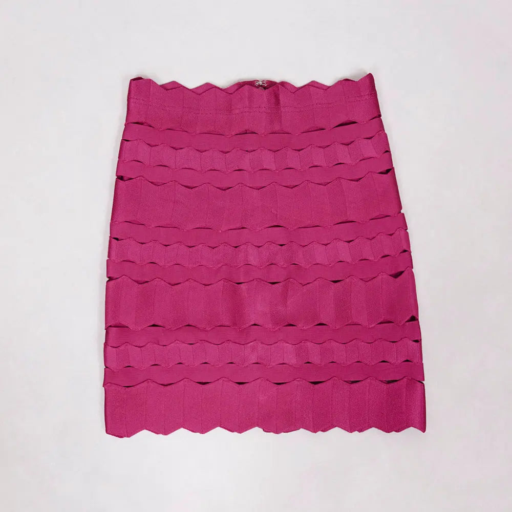 2025 Spring Women's Bandage Half Body Skirt High Waist Tight Skirt Fashion Versatile Short Skirt Cutting Design Half Body Skirt