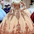 Luxury Sequin Quinceanera Dress Vestido Xv Anos Sweet 15 Birthday Party Gown Civil War Debutante Elegant Beaded Prom Customized