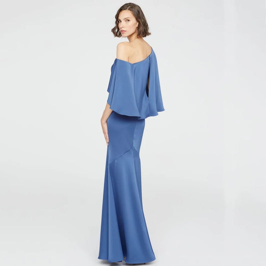 Mother Of The Bride Dress - Customized Elegant Mermaid Bridal Dress One Shoulder Wedding Party Gowns Formal Occasion Satin Mother Dresses For Bride