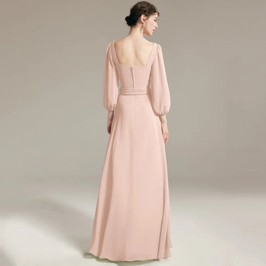 Customized Mother Dresses Simple A Line Bride Party Dress Chiffon Floor Length Occasion Gown Elegant robe invitée mariage