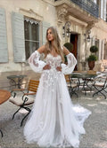 Classic Vintage Wedding Dresses Sweetheart A-Line Bridal Gowns Lace Appliques Tulle Robes For Brides Vestidos De Novia